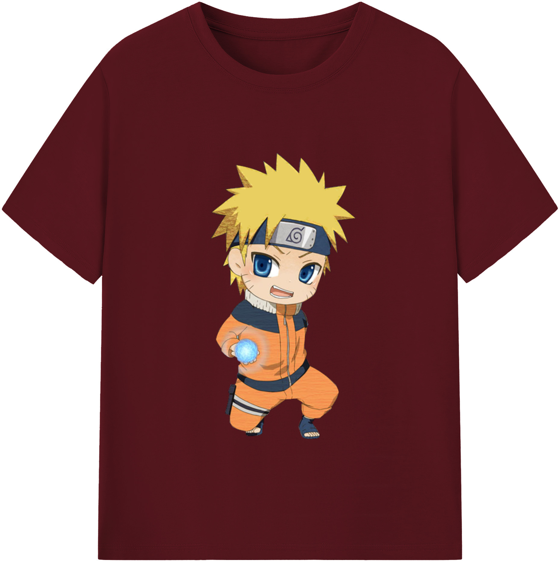 （画像用） NARUTO -ナルト- うずまき ナルト Uzumaki Naruto 綿100％半袖Tシャツ（フロントプリント）